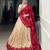Off White Navaratri Special Bandhej Print With Gotta Patti Lace Touch Up Lehenga with Unstitched Blouse