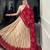 Off White Navaratri Special Bandhej Print With Gotta Patti Lace Touch Up Lehenga with Unstitched Blouse