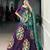 Purple Tussar Silk Printed & Foil with Lace Touch Up Work Lehenga with Unstitched Blouse