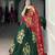 Green Tussar Silk Printed & Foil with Lace Touch Up Work Lehenga with Unstitched Blouse