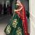 Green Tussar Silk Printed & Foil with Lace Touch Up Work Lehenga with Unstitched Blouse