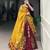 Maroon Tussar Silk Printed & Foil with Lace Touch Up Work Lehenga with Unstitched Blouse