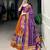 Mustard Navaratri Special Tussar Silk Patola Printed Lehenga with unstitched Blouse