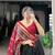Black Navaratri Special Tussar Silk Patola Printed Lehenga with unstitched Blouse