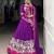 Purple Navaratri Special Pure Rayon Printed & Mirror Hand work Lehenga with Stitched Choli