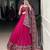 Pink Navaratri Special Gamthi Print With Gotta Patti Lace Touch Up Lehenga with Stitched Blouse