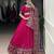 Pink Navaratri Special Gamthi Print With Gotta Patti Lace Touch Up Lehenga with Stitched Blouse