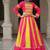 Pink Navaratri Special Mirror Lace Work Lehenga with Gamthi & Cowrie Lace work Choli