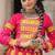 Pink Navaratri Special Mirror Lace Work Lehenga with Gamthi & Cowrie Lace work Choli