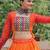Orange Navaratri Special Leheriya Print with Gota-Patti Lace Work Lehenga Choli