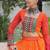 Orange Navaratri Special Leheriya Print with Gota-Patti Lace Work Lehenga Choli