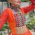 Orange Navaratri Special Leheriya Print with Gota-Patti Lace Work Lehenga Choli