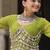 Parrot Green Navaratri Special Leheriya Print with Gota-Patti Lace Work Lehenga Choli
