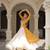 Yellow Navaratri Special Kora Cotton Frill Lehenga with Patch Work Georgette Kurti