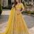 Yellow Viscose Semi Stitched Lehenga Choli with Embroidery & sequin Work
