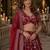 Maroon Viscose Semi Stitched Lehenga Choli with Embroidery & sequin Work