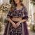 Purple Viscose Semi Stitched Lehenga Choli with Embroidery & sequin Work