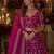 Rani Viscose Semi Stitched Lehenga Choli with Embroidery & sequin Work