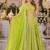 Green Viscose Semi Stitched Lehenga Choli with Embroidery & sequin Work