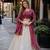 Maroon Silk Semi Stitched Lehenga Choli with Embroidery & Zari Work