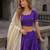 Violet Silk Semi Stitched Lehenga Choli with Embroidery & Zari Work