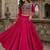 Pink Silk Free Size Stitched Navratri Lehenga Choli with Embroidery & Mirror Work