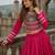 Pink Silk Free Size Stitched Navratri Lehenga Choli with Embroidery & Mirror Work