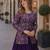 Purple Simmer Free Size Stitched Lehenga Choli with Embroidery & Jequard Work