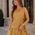 Mustard Silk Free Size Stitched Lehenga Choli with Embroidery & Pearl Work