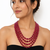 PRECIOUS OVAL SHAPE RUBIES WITH 4 STRANDS 