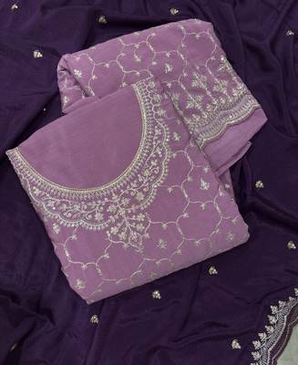 Heavy chinon lilac salwar suit for women ethnic wear 3