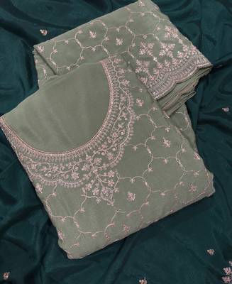Heavy chinon pista green salwar suit for women ethnic wear 3