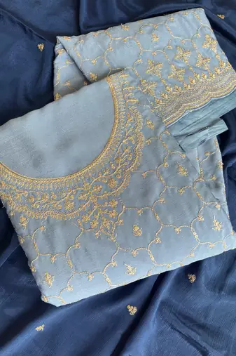 Heavy chinon sky blue salwar suit for women ethnic wear