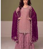 Heavy chinon peach salwar suit for women ethnic wear