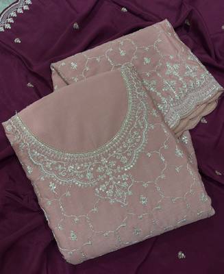 Heavy chinon peach salwar suit for women ethnic wear 3