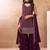 Latest cocktail wear wine chinon sharara suit for women