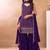 Latest cocktail wear purple chinon sharara suit for women