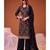 Black straight suit for women georgette fabric