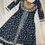 Black Navaratri Special Kora Cotton Frill Lehenga with Patch Work Georgette Kurti
