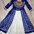 Blue Navaratri Special Kora Cotton Frill Lehenga with Patch Work Georgette Kurti