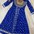Blue Navaratri Special Kora Cotton Frill Lehenga with Patch Work Georgette Kurti