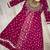 Pink Navaratri Special Kora Cotton Frill Lehenga with Patch Work Georgette Kurti