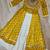 Yellow Navaratri Special Kora Cotton Frill Lehenga with Patch Work Georgette Kurti