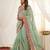 Green rangoli silkblend designer embroidered saree with mono banglory blouse