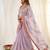 Lavender rangoli silkblend designer embroidered saree with mono banglory blouse