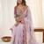 Lavender rangoli silkblend designer embroidered saree with mono banglory blouse