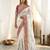 White rangoli silkblend designer embroidered saree with mono banglory blouse