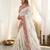 White rangoli silkblend designer embroidered saree with mono banglory blouse
