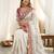 White rangoli silkblend designer embroidered saree with mono banglory blouse