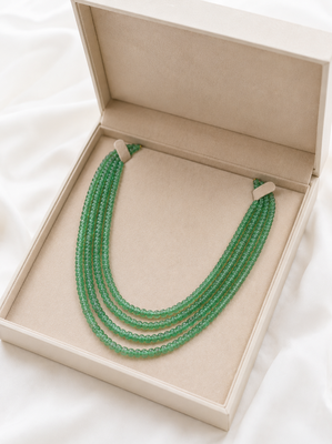 4 rows precious emeralds mala  3